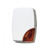 AS508, Outdoor Siren, White with Amber Strobe and Inner Metal Shield (114dB)