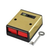 CQR, PADP2L/BS/G1, Double Push Panic Button - Brass (G1)