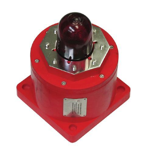 Klaxon, TCB-0015, EXD Beacon, 5W LED Red Lens (12-48 VDC)