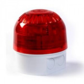 Klaxon, PSB-0035, Sonos LED Beacons Red Lens, White Deep Base (17-60V)