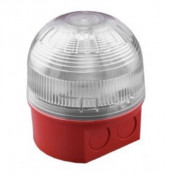 Klaxon, PSB-0077, Sonos LED Beacon Clear Lens/Red Deep Base (17-60V)