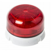 Klaxon, QBS-0039, 2W Low Profile Xenon Beacon - Red Lens (12/24 VDC)