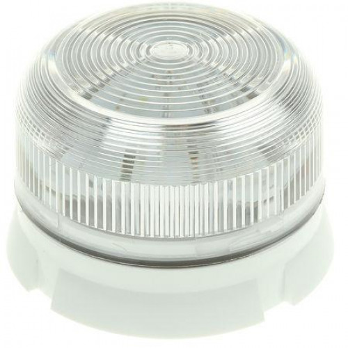 Klaxon, QBS-0045, 2W Low Profile Xenon Beacon - Clear Lens (12/24 VDC)
