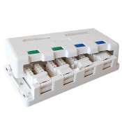 Excel Plus (100-004) Category 5e White Surface Mount Box - 4 Port