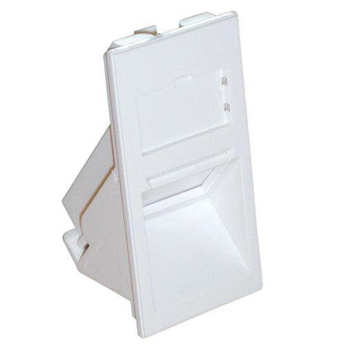 Excel (100-014) Flat Shutter Module for Keystone Jack - White