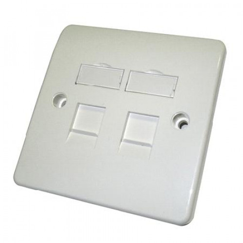 Excel (100-274) Office Keystone Single Gang Faceplate - 2 Port