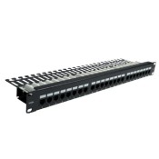 Excel (100-460) Cat 5e (UTP) Right Angle Unscreened Patch Panel 24 Port - 1U