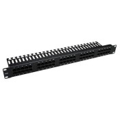 Excel (100-465) 3 Pair Voice RJ45 Patch Panel 1U - 25 Port (Black)