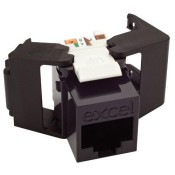 Excel (100-204) Category 5e Unscreened Toolless Keystone Jack - Black