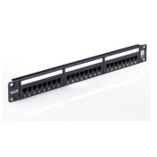 Excel Plus (100-470) Cat 5e Unscreened Patch Panel 24 Port 1U - Black