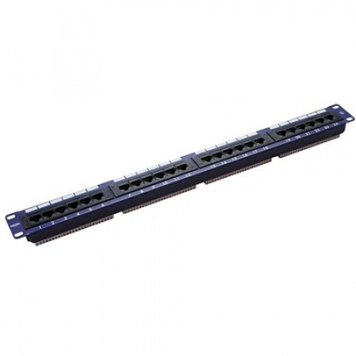 Excel (100-450) Category 5e Unscreened Patch Panel 24 Port 1U - Blue