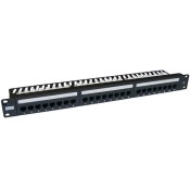 Excel Plus (100-490) Cat 5e Unscreened Right Angle Patch Panel 24 Port 1U - Black
