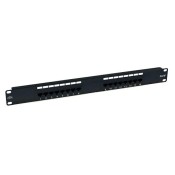 Excel (100-720) Category 5e Unscreened Patch Panel 16 Port 1U - Black