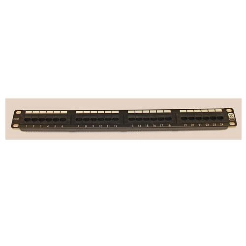 Excel (100-726) Category 5e Unscreened Patch Panel 24 Port 1U - Black