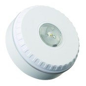 Fulleon, SOL-LX-C-RF-W-S, Ceiling Beacon, Shallow Base - White Body (Red Flash)