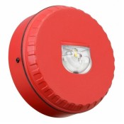 Fulleon, SOL-LX-W-RF-R-U, Wall Mount Beacon, U Base - Red Body, Red Flash