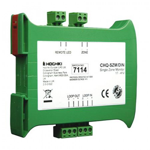 Hochiki, CHQ-SZM2-DIN-SCI, Single Zone Monitor - DIN Module with SCI