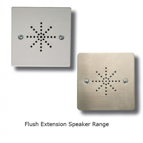 EXTSP-16T-W, Flush Mounted White Plastic 16 Ohm Extension Speaker - Tampered