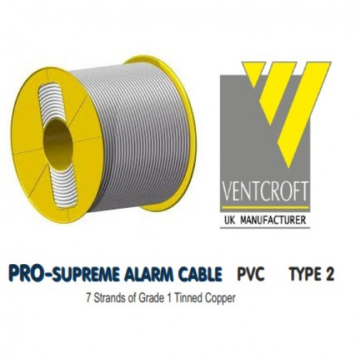 VSC-8W, PRO-Supreme 8 Core White Type 2 PVC Cable - 100m Reel