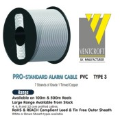VUC-6W, PRO-Standard 6 Core White Type 3 PVC Cable - 100m Reel