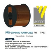 VUC-6BR, PRO-Standard 6 Core Brown Type 3 PVC Cable - 100m Reel