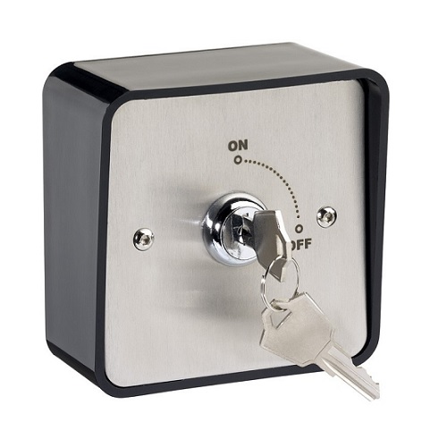 SSP, KS-2SMO, Momentary Surface Key Switch with 2 Keys