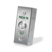 ICS, DRB002NS, S/Steel Narrow Surface Exit Button - Door Release