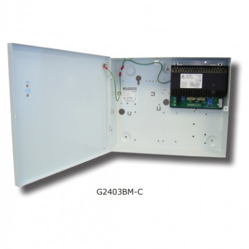 Elmdene, G2410BM-E, 24V (27.6V) dc 10A SMPSU - E-Enclosure, hinge lid, 420H x 400W x 80D