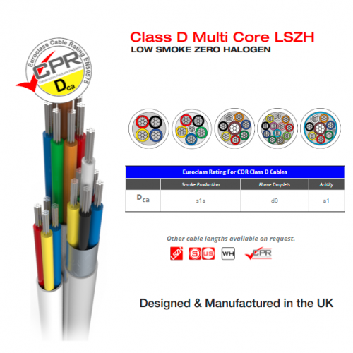 CABS8HF/WH/100/D, 8C Screened WH Type 1 HF Tin Strand Copper 100m Class D