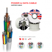 CABS6/WH/100/PD, 2+4C 0.5 Power & Data Tin Strand Copper 100m Reel