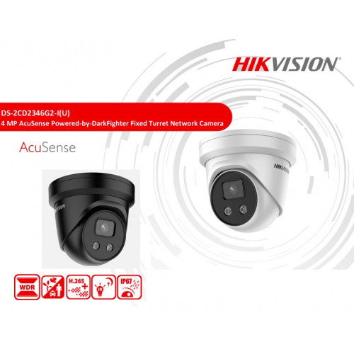 DS-2CD2346G2-IU(2.8mm)(C), 4 MP AcuSense Fixed Turret Network Camera