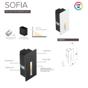 Save Light (SOFIA-3W-4K) Sofia LED 3W 4000K Low Level Marker LIght  CRI>90 IP44, 50lm Cutout 35mm, Diamention: 80x40x31mm