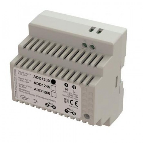 Sewosy, ADD1230, Power Supply on DIN Rail 230V AC / 12V DC / 30W - 2,5A