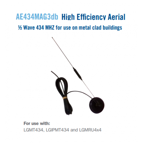 Genesis (AE434 MAG) External high-performance aerial for LGMT434 LGMRU4x4 units in Magnetic Mount