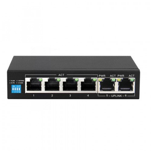 Hored, AI104, 4+2 Port AI POE Switch