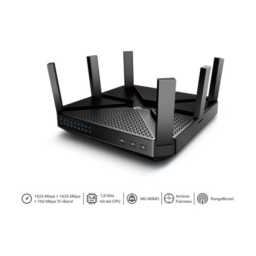 TP-Link (Archer), C4000, AC4000 Tri-Band Wi-Fi Router, Gigabit, MU-MIMO