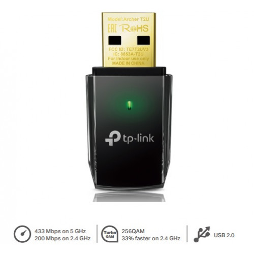 TP-Link (Archer), T2U, AC600 Dual Band Wireless USB Adapter