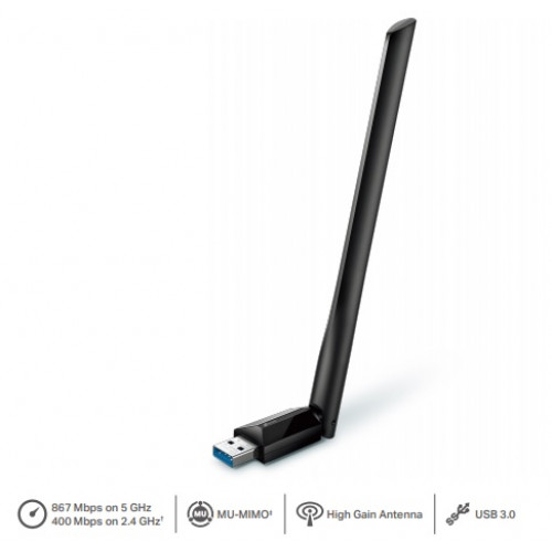 TP-Link (Archer), T3U Plus, AC1300 High Gain Wi-Fi Dual Band USB Adapter