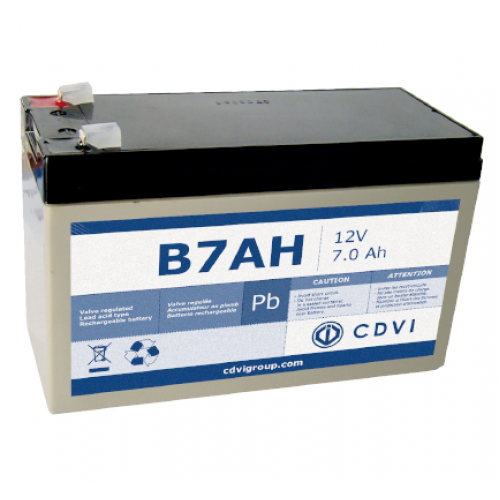 CDVI, B7.5, 12Vdc, 7AH Rechargeable Battery