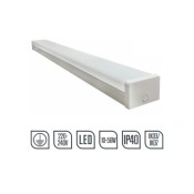 BF210W-1, Batten LED Single 10W 632mm 4100K Smooth Opal Diffuser