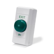 ICS, BGDN, Plastic Green Dome Button - PRESS TO EXIT (Narrow style)