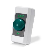 BGDN-I, Plastic Green Dome Button - PRESS TO EXIT illuminated (Narrow style)