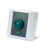 BGDS-I, Plastic Green Dome button - PRESS TO EXIT illuminated (Standard size)