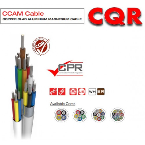 CQR (CABCCA6/BR/100M) 6 Core Brown 100m Type 3 PVC Sheathed CCA Cable