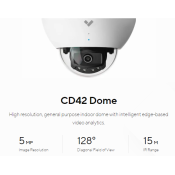CD42-1TB-HW, Verkada CD42 Indoor Dome Camera, 5MP, Fixed Lens, 1TB of Storage, Maximum 120 Days of Retention