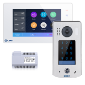 CDV-4796KP-DXW, 2EASY 2-Wire 1-way video entry kit, WiFi white monitor and keypad door station