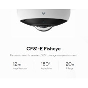 CF81-30E-HW, Verkada CF81-E Outdoor Fisheye Camera, 12MP, Fixed Lens, 512GB of Storage, Maximum 30 Days of Retention