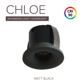 Save Light (CHLOE-BLK-3/4K) Chloe Matt Black Bezel with Fitting 3000K/ 4000K