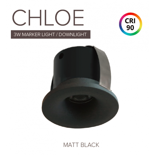 Save Light (CHLOE-BLK-3/4K) Chloe Matt Black Bezel with Fitting 3000K/ 4000K