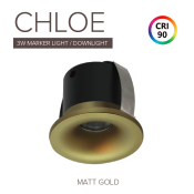 Save Light (CHLOE-BZL-MG-3/4K) Chloe Matt Gold Bezel with Fitting 3000K/ 4000K